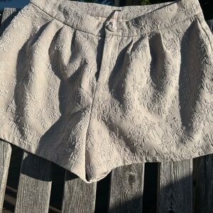 Free People Wide Leg, High Waisted, Taupe, Size 4  Bohemian Shorts